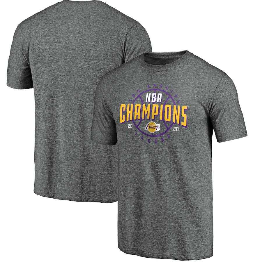 Men's Los Angeles Lakers Gray 2020 NBA Finals Champions Charge Tri Blend T-Shirt,We sell and wholesale Men's Los Angeles Lakers Gray 2020 NBA Finals Champions Charge Tri Blend T-Shirt on line form chian!